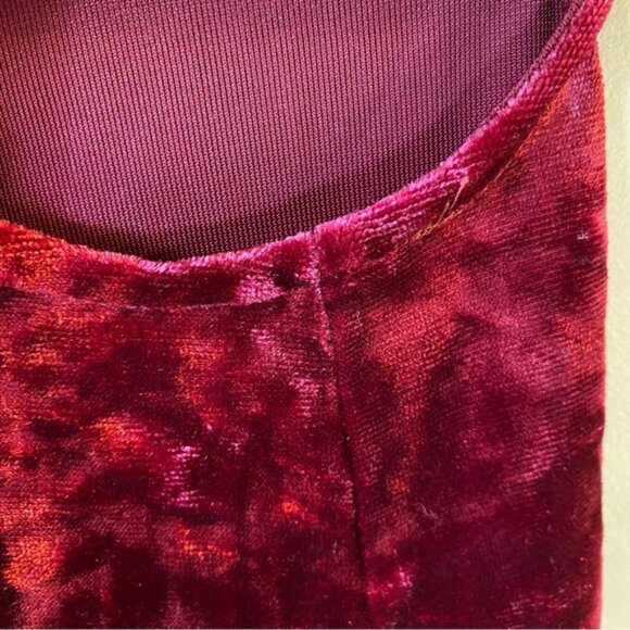 Modcloth Crushed Red Velvet Mini Dress - Size Medium - Picture 8 of 12